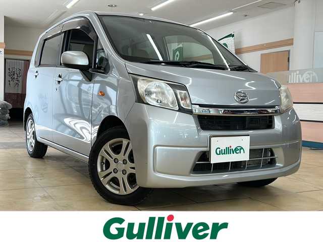 ダイハツ ムーヴ L SA 道央・札幌 2013(平25)年 8.6万km ブライトシルバーメタリック ・4WD/・純正CD/USB/AUX/・スマートアシスト/・衝突被害軽減ブレーキ/・横滑り防止/・アイドリングストップ/・ETC/・キーレス/・ドアバイザー/・電格ミラー/・夏タイヤ社外14インチAW積込