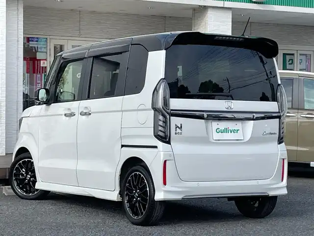 ホンダ Ｎ ＢＯＸ カスタム L ターボ 千葉県 2021(令3)年 2.1万km プラチナホワイトパール 2トーン/社外ナビ/Bluetooth／フルセグ／DVD/両側パワースライドドア/バックカメラ/ETC/クルーズコントロール/コーナーセンサー/シートヒーター/パドルシフト/ステリングスイッチ/シートバックテーブル/ドアバイザー