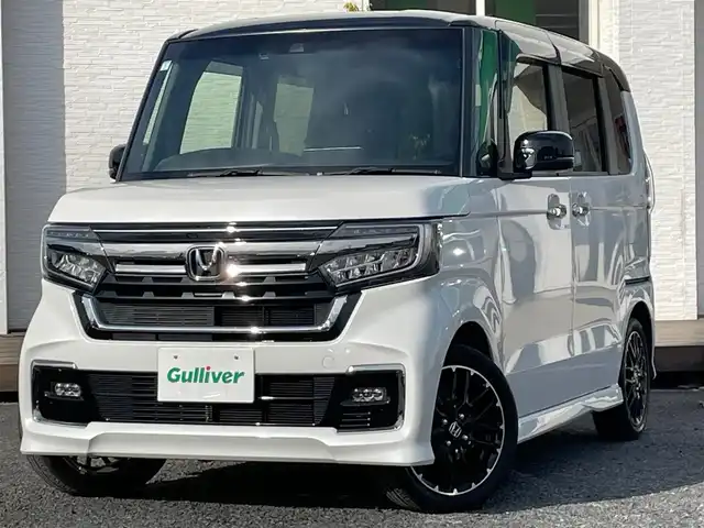 ホンダ Ｎ ＢＯＸ カスタム L ターボ 千葉県 2021(令3)年 2.1万km プラチナホワイトパール 2トーン/社外ナビ/Bluetooth／フルセグ／DVD/両側パワースライドドア/バックカメラ/ETC/クルーズコントロール/コーナーセンサー/シートヒーター/パドルシフト/ステリングスイッチ/シートバックテーブル/ドアバイザー