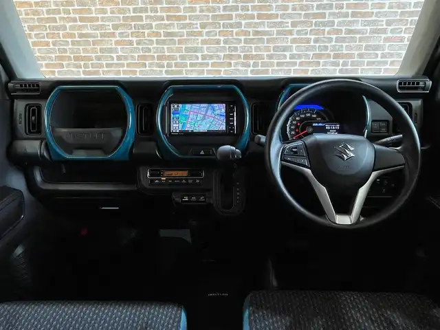 スズキ ハスラー HYBRID G 岩手県 2021(令3)年 4万km オフブルーM ４WD/全方位モニター/スズキセーフティサポート/デュアルカメラブレーキサポート/車線逸脱警報/標識認識機能/誤発進抑制機能/後退時ブレーキサポート/リヤパーキングセンサー/オートハイビーム/横滑り防止装置/アイドリングストップ/ヒルディセントコントロール/グリップコントロール/スノーモード/前席シートヒーター/ストラーダナビ/（CD/DVD/フルセグ/SD/USB/Bluetooth）/ステアリングスイッチ/オートライト/ヘッドライトレベライザー/純正15インチスチールホイール