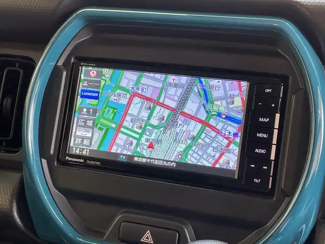 スズキ ハスラー HYBRID G 岩手県 2021(令3)年 4万km オフブルーM ４WD/全方位モニター/スズキセーフティサポート/デュアルカメラブレーキサポート/車線逸脱警報/標識認識機能/誤発進抑制機能/後退時ブレーキサポート/リヤパーキングセンサー/オートハイビーム/横滑り防止装置/アイドリングストップ/ヒルディセントコントロール/グリップコントロール/スノーモード/前席シートヒーター/ストラーダナビ/（CD/DVD/フルセグ/SD/USB/Bluetooth）/ステアリングスイッチ/オートライト/ヘッドライトレベライザー/純正15インチスチールホイール