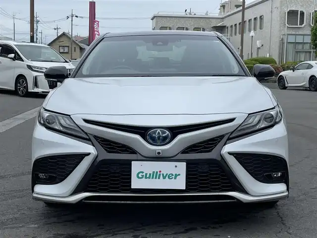 トヨタ カムリ WSレザーパッケージ 群馬県 2021(令3)年 6.8万km アティチュードブラックマイカ/プラチナホワイトパールマイカ 純正９インチナビ　/フルセグ・Ｂｌｕｅｔｏｏｔｈ・ＣＤ・ＤＶＤ　/全周囲カメラ　　/黒レザーシート/前後ドライブレコーダー　/シートヒーター　/パドルシフト　/アダプティブクルーズコントロール　/衝突軽減ブレーキ　/レーンアシスト　/ＢＳＭ/純正フロアマット