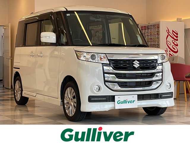 スズキ スペーシア カスタム Z 岐阜県 2017(平29)年 4.1万km クリスタルホワイトP 純正ナビ/バックカメラ/スズキセーフティサポート/ETC/フルセグTV/Blutooth/iPod/HDMI/VTR/CD/DVD再生/ステアリングスイッチ/D席シートヒーター/両側パワースライドドア/プッシュスタート/スペアキー/スマートキー