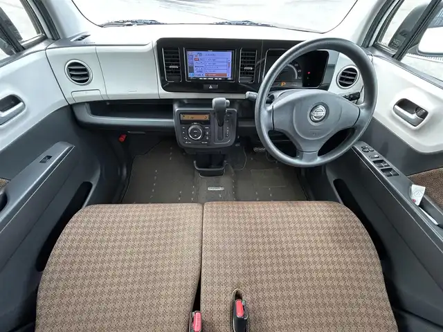 日産 モコ X 愛媛県 2012(平24)年 7.4万km スノーパールホワイト 7インチナビ/純正フロアマット/電格ミラー/ドアバイザー/布シート/ホイールキャップ/スマートキー/ハロゲンライト