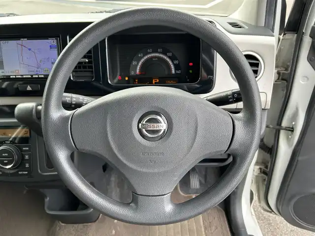 日産 モコ X 愛媛県 2012(平24)年 7.4万km スノーパールホワイト 7インチナビ/純正フロアマット/電格ミラー/ドアバイザー/布シート/ホイールキャップ/スマートキー/ハロゲンライト