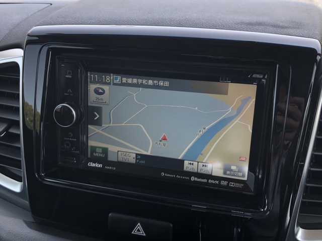スズキ スペーシア カスタム TS 愛媛県 2014(平26)年 6万km ブルーイッシュブラックパール3 社外ナビ(NX513)/・CD/DVD/ワンセグTV/Bluetooth/AUX/パワースライドドア（両側）/ビルトインETC/ターボ/HIDヘッドライト/・オートライト/2列目サンシェード/純正15インチAW/オートエアコン/キーレスプッシュスタート/禁煙車