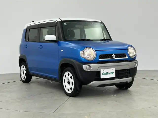 スズキ ハスラー G 愛知県 2019(令1)年 7万km ブリスクブルーメタリック/ホワイト2トーンルーフ 社外ナビ　/（フルセグ／ＢＴ／ＣＤ／ＤＶＤ）　/バックモニター　/衝突軽減システム　/レーンキープアシスト　/前席シートヒーター　/ドライブレコーダー　/ＥＴＣ　/電動格納ミラー