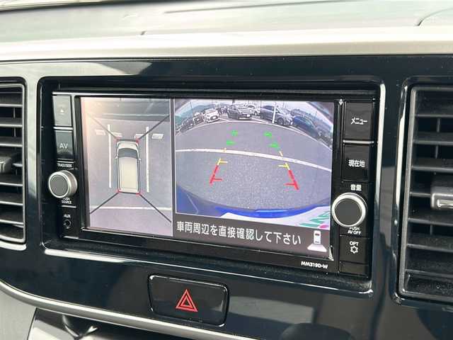 日産 デイズ ルークス HWS X Vセレクション 福岡県 2019(令1)年 3.4万km オーシャンブルーP 純正７インチメモリナビ（MM319D-W）/（AM/FM/CD/DVD/BT/フルセグTV）/両側パワースライドドア/コーナーセンサー/全方位カメラ/車線逸脱警報システム/衝突被害軽減システム/横滑り防止装置/アイドリングストップ/プッシュスタートボタン/スマートキー/純正LEDヘッドライト/純正１５インチアルミホイール/純正フロアマット/ETC/ドライブレコーダー