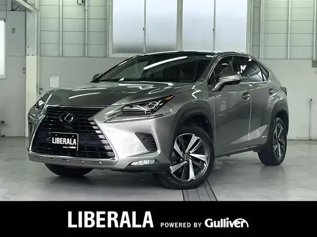 レクサス ＮＸ 300h バージョンL 兵庫県 2020(令2)年 6.6万km ソニックチタニウム 純正ナビ/全方位カメラ/全席電動シート/全席シートヒーター/フロントエアシート/ヘッドアップディスプレイ/ブラウンレザーシート/ACC/BSM/LKA/パワーバックドア/地デジTV/ガラスルーフ