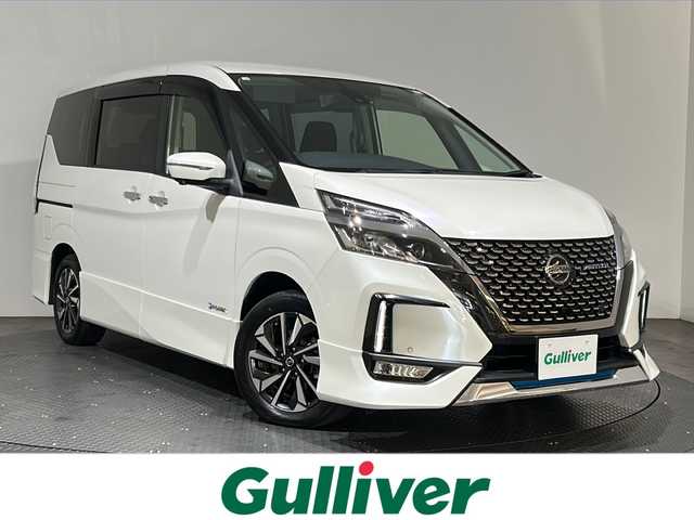 日産 セレナ e－パワー ハイウェイスター V 愛媛県 2020(令2)年 3.4万km ブリリアントホワイトパール ・１０型ナビ（フルセグＴＶ・ＢＴ・ＣＤ・ＤＶＤ・ＦＭ・ＡＭ・ＳＤ）/・全方位カメラ　/・前方ドラレコ　/・ＥＴＣ　/・１１型後席モニター　/・両側電動ドア　/・レーダークルーズコントロール　/・プロパイロット　/・レーンキープアシスト/・デジタルインナーミラー/・スマートキー