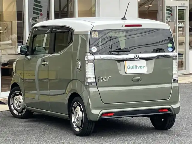 ホンダ Ｎ ＢＯＸ スラッシュ X ターボパッケージ 山口県 2016(平28)年 4.9万km アッシュグリーンメタリック 社外メモリーナビ＆/フルセグTV＆バックカメラ/フロアマット/ドアバイザー/純正HIDライト/純正15インチアルミ/スマートキー/エンジンプッシュスタート/クルーズコントロール/オートライト/パドルシフト/ステアリングヒーター/フロントシートヒーター/ビルトインETC