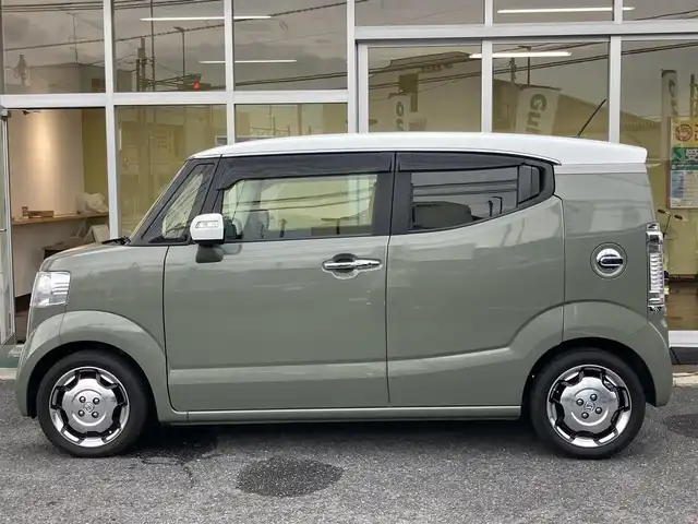 ホンダ Ｎ ＢＯＸ スラッシュ X ターボパッケージ 山口県 2016(平28)年 4.9万km アッシュグリーンメタリック 社外メモリーナビ＆/フルセグTV＆バックカメラ/フロアマット/ドアバイザー/純正HIDライト/純正15インチアルミ/スマートキー/エンジンプッシュスタート/クルーズコントロール/オートライト/パドルシフト/ステアリングヒーター/フロントシートヒーター/ビルトインETC
