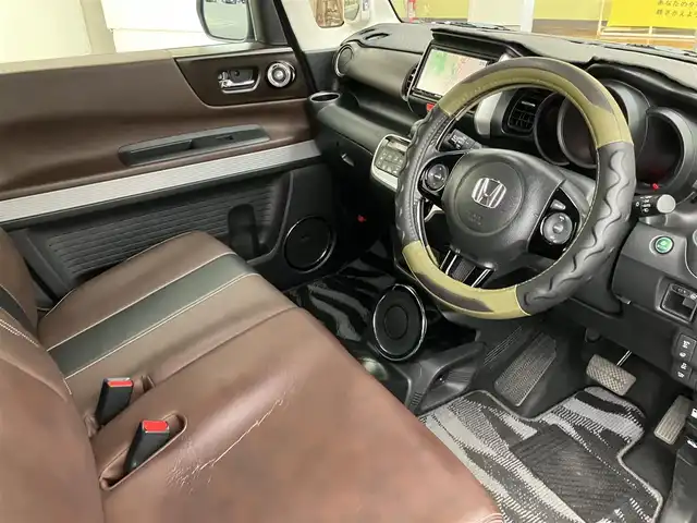 ホンダ Ｎ ＢＯＸ スラッシュ X ターボパッケージ 山口県 2016(平28)年 4.9万km アッシュグリーンメタリック 社外メモリーナビ＆/フルセグTV＆バックカメラ/フロアマット/ドアバイザー/純正HIDライト/純正15インチアルミ/スマートキー/エンジンプッシュスタート/クルーズコントロール/オートライト/パドルシフト/ステアリングヒーター/フロントシートヒーター/ビルトインETC