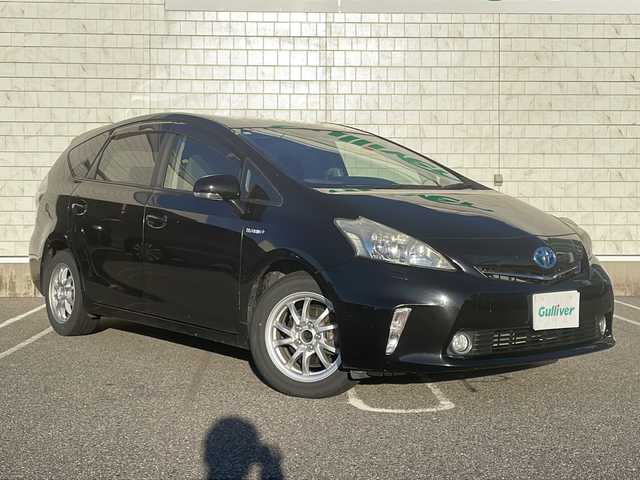 トヨタ プリウス α S 新潟県 2013(平25)年 17.7万km ブラック HDDナビ(NHZD-W62G)/フルセグテレビ/バックカメラ/ETC/LEDヘッドライト/フォグランプ/スペアキー1本