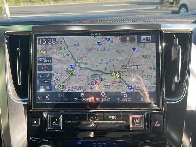 トヨタ ヴェルファイア Z Aエディション 香川県 2017(平29)年 10.8万km ブラック 11インチアルパインナビ（フルセグTV/BT/DVD/HDMI）/アルパイン製フリップダウンモニター/サンルーフ/両側パワースライドドア/バックカメラ/パワーバックドア/3列シート/360度ドラレコ/モデリスタエアロ（フロント，サイド，リア）/コーナーセンサー/ETC