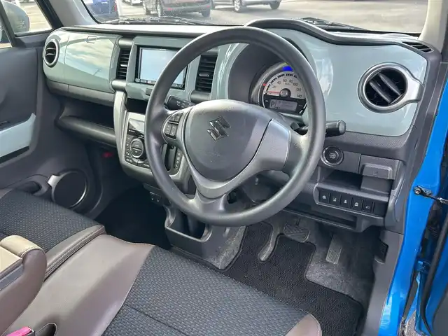 スズキ ハスラー タフワイルド 鹿児島県 2019(平31)年 2.8万km ブリスクブルーメタリック/ブラック 2トーン 社外メモリナビ/　　CD/DVD/ワンセグ/LEDヘッドライト/ハーフレザーシート/DNシートヒーター/アイドリングストップ/スマートキー/社外ドライブレコーダー/横滑り防止装置/レーンキープアシスト/衝突被害軽減システム