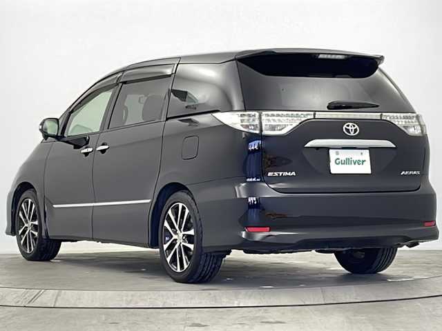 トヨタ エスティマ アエラス プレミアムエディション 大阪府 2013(平25)年 8.4万km ブラック 純正HDDナビ/【フルセグTV/Bluetooth/CD/DVD/HDD/SD】/両側パワースライドドア/バックカメラ/キセノンヘッドライト/オートライト/クルーズコントロール/純正18インチAW/D席パワーシート/ハーフレザーシート/後席オットマン/純正フロアマット/ビルトインETC/プッシュスタート/スマートキー/スペアキー/AAC