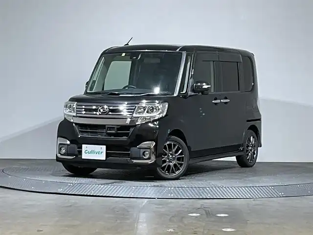 ダイハツ タント カスタム RS SAⅡ 愛媛県 2016(平28)年 7.1万km ブラックマイカメタリック 純正SDナビ/（CD/DVD/TV/BT）/両側パワースライドドア　/LEDライト　/オートライト/レーダークルーズコントロール　/スペアキー　/前後ドライブレコーダー　/プッシュスタート