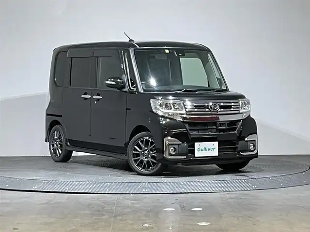 ダイハツ タント カスタム RS SAⅡ 愛媛県 2016(平28)年 7.1万km ブラックマイカメタリック 純正SDナビ/（CD/DVD/TV/BT）/両側パワースライドドア　/LEDライト　/オートライト/レーダークルーズコントロール　/スペアキー　/前後ドライブレコーダー　/プッシュスタート