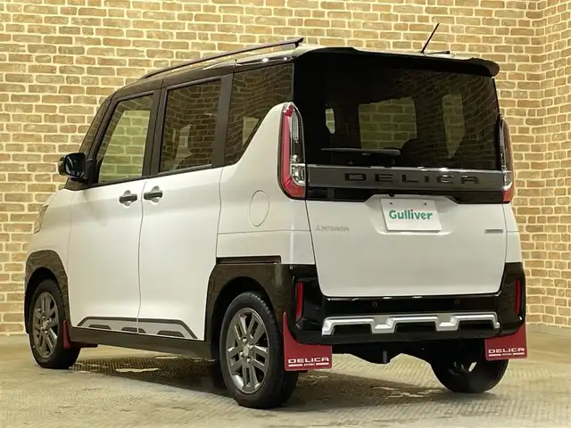 三菱 デリカミニ T プレミアム 岩手県 2024(令6)年 0.8万km アメジストブラック/シルキーホワイト ４WD/ターボ/ルーフレール/マッドフラップ/マルチアラウンドモニター/両側ハンズフリーオートスライドドア/デジタルルームミラー/リヤサーキュレーション/ヒルディセントコントロール/ヒルスタートアシスト/e-Assist/衝突被害軽減ブレーキシステム/路外逸脱防止支援機能/標識認識システム/先行車発進通知システム/踏み間違い衝突防止アシスト/マイパイロット/レーダークルーズコントロール/車線維持支援機能/コーナーセンサー/オートハイビーム/横滑り防止装置/アイドリングストップ/パドルシフト/リヤロールサンシェード/撥水シート生地/前席シートヒーター/ステアリングヒーター/ブレーキオートホールド/純正ディスプレイオーディオ/AppleCarPlay・AndroidAuto/純正１５インチアルミホイール