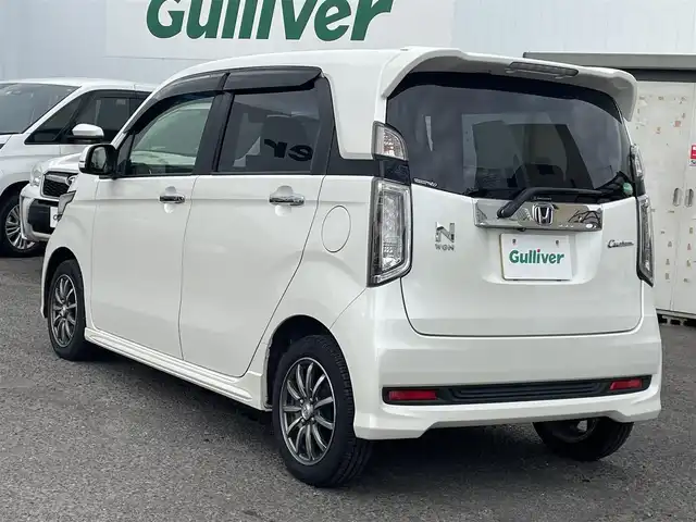 ホンダ Ｎ ＷＧＮ カスタム G ターボパッケージ 福島県 2015(平27)年 6.4万km プレミアムホワイトパール 純正SDナビ/バックカメラ/フルセグテレビ/ハーフレザーシート /純正14インチAW/LEDヘッドライト/フォグランプ/プッシュスタート/クルーズコントロール/ETC