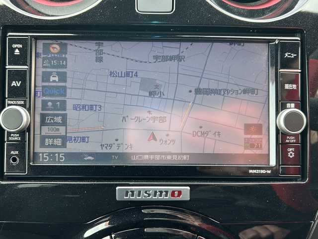 日産 ノート e－パワー ニスモ 山口県 2019(令1)年 6.1万km ブリリアントホワイトパール 純正SDナビ【MM319D‐W】/　Bluetooth、CD、DVD、フルセグテレビ、FM・AMラジオ/バックカメラ/ETC2.0/レーダークルーズコントロール/ドライブレコーダー【DJ4-D】/社外車高調TEIN/社外17インチアルミホイール/純正フロアマット/プッシュスタート/スマートキー/スペアキー/純正ハンドルカバー/レーンキープアシスト/エマージェンシーブレーキ