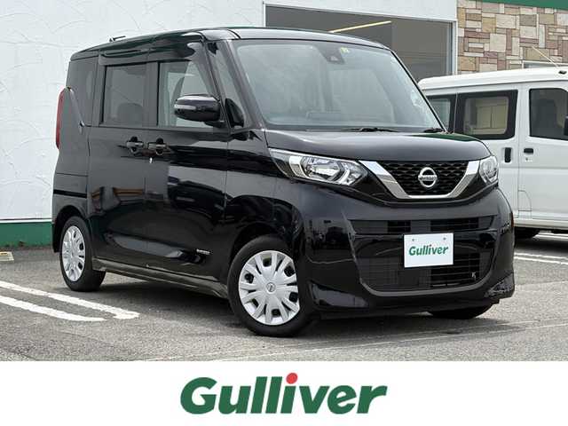 日産 ルークス X 徳島県 2023(令5)年 1.8万km ブラック 純正ディスプレイオーディオ/バック・全方位カメラ/インテリジェントルームミラー/ETC/コーナーセンサー/片側パワースライド/ハンズフリードア/スマートキー/エマージェンシーブレーキ/プッシュスタート/LEDオートライト/アイドリングストップ/Bluetooth接続/エコモード/純正ドアバイザー/純正フロアマット