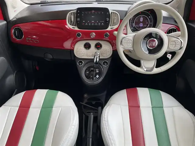 フィアット ５００ ツインエア ラウンジ 高知県 2020(令2)年 4.2万km パソドプレレッド 純正ディスプレイオーディオ/・Bluetooth/・AppleCarPlay/・USB/・AM/FM/サンルーフ/純正１５インチアルミホイール/後方コーナーセンサー/ETC/社外カバナシートカバー/前後ドライブレコーダー/純正フロアマット/MTモード付AT