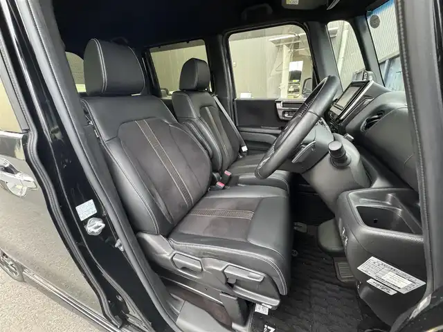 ホンダ Ｎ ＢＯＸ カスタム G EX ターボ ホンダセンシング 滋賀県 2018(平30)年 6.2万km クリスタルブラックパール 禁煙車/純正ナビ/（CD/DVD/フルセグTV/BT/SD/AppleCarplay/FM/AM）/ホンダセンシング/・衝突軽減ブレーキ（CMBS）/・誤発進抑制機能（前方・後方）/・歩行者事故低減ステアリング/・先行車発進お知らせ機能/・標識認識機能/・路外逸脱抑制機能（RDM）/・車線維持支援システム（LKAS）/・アダプティブクルーズコントロール（ACC）/・オートハイビーム/バックカメラ/ビルトインETC/両側パワースライドドア/革巻きステアリング/ステアリングスイッチ/ハーフレザーシート/アイドリングストップ/エンジンスターター/ドアバイザー/純正フロアマット/純正15インチAW