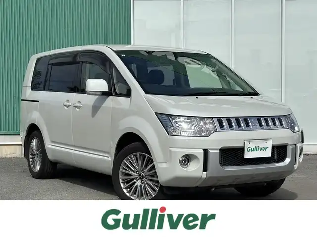 三菱 デリカＤ：５ G－Power package 福岡県 2013(平25)年 3.2万km ウォームホワイトパール スマートキー/Bluetoothオーディオ/バックカメラ/ETC/後席モニター（ALPINE）/純正フロアマット/純正アルミホイール/両側パワースライドドア/LEDヘッドライト