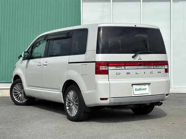 三菱 デリカＤ：５ G－Power package 福岡県 2013(平25)年 3.2万km ウォームホワイトパール スマートキー/Bluetoothオーディオ/バックカメラ/ETC/後席モニター（ALPINE）/純正フロアマット/純正アルミホイール/両側パワースライドドア/LEDヘッドライト