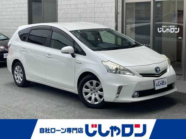 トヨタ プリウス α S Lセレクション 愛知県 2013(平25)年 10万km ホワイトパールクリスタルシャイン (株)IDOMが運営する【じしゃロン豊川店】の自社ローン専用車両になります。こちらは現金またはオートローンご利用時の価格です。自社ローンご希望の方は別途その旨お申付け下さい/ 社外メモリナビ/　◯ CD再生機能/　◯ DVD再生機能/　◯ フルセグ対応TV/　◯ BT対応/ バックカメラ/ ETC/ ステアリングスイッチ/ プッシュスタート/ オートライト/ ドアバイザー/ ウインカーミラー/ 純正フロアマット