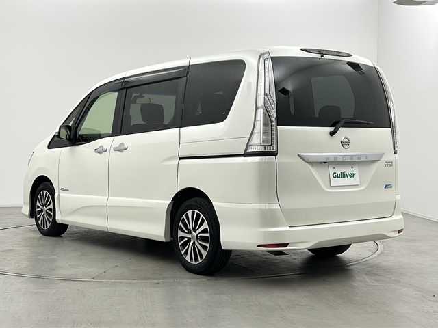 日産 セレナ HWS S HV Vセレ +Sefty 群馬県 2014(平26)年 8.4万km ブリリアントホワイトパール 純正8型ナビ 純正10型後席モニター　バックカメラ　両側電動スライドドア　衝突被害軽減ブレーキ　アイドリングストップ　レーンキープアシスト　オートライト　LEDヘッドライト　オートライト　禁煙車