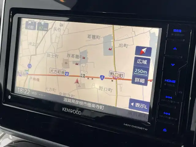 スズキ スペーシア HYBRID X 滋賀県 2018(平30)年 3.8万km オフブルーM 社外ナビ（BT/TV/CD/DVD)/両側スライドア/バックカメラ/ステアリングスイッチ/パワーモード/レーンキープ/衝突軽減ブレーキ/コーナーセンサー/シートヒーター/ＥＴＣ/ドライブレコーダー/純正フロアマット/プッシュスタート/スマートキー