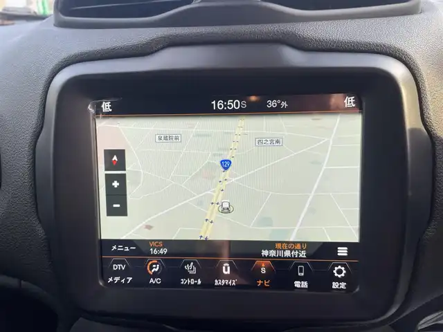 クライスラー・ジープ ジープ レネゲード リミテッド 神奈川県 2018(平30)年 1.6万km 白 ワンオーナー/純正8.4インチナビ/　・バックカメラ/　・フルセグTV/BT/AppleCarPlay/AndroidAuto/安全装置/　・ABS/　・DTC（ドラッグトルクコントロール）/　・ESC（エレクトロニックスタビリティコントロール）/　・TC（トラクションコントロール）/　・PBA（パニックブレーキアシスト）/　・HSA（ヒルスタートアシスト）/　・DST（ダイナミックステアリングトルク）/　・ERM（エレクトロニックロールオーバーミティゲーション）/　・レーンセンス/　・パークセンス/アダプティブクルーズコントロール/前席/　・パワーシート/　・シートヒーター/ステアリングヒーター/BSM/スマートキー×2/取扱説明書/整備記録簿