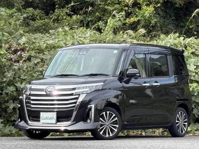 ダイハツ トール カスタムG ターボ 大分県 2024(令6)年 2万km ブラックマイカメタリック ワンオーナー /両側パワースライドドア /スマートアシスト/アダプティブクルーズコントロール/純正ディスプレイオーディオ/パノラマビューモニター/フルセグ/Bluetooth/純正15インチアルミホイール/純正LEDヘッドライト/オートライトコントロール/シートヒーター/スマートキー/エンジンプッシュスタート/ETC/所有権解除中のため、書類発送は11月10日以降となります。