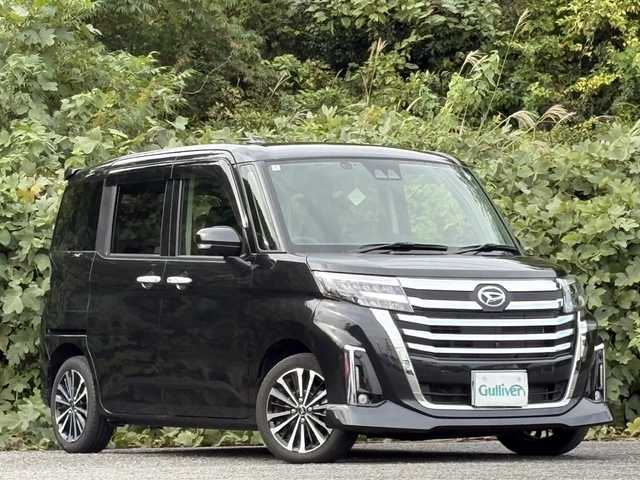 ダイハツ トール カスタムG ターボ 大分県 2024(令6)年 2万km ブラックマイカメタリック ワンオーナー /両側パワースライドドア /スマートアシスト/アダプティブクルーズコントロール/純正ディスプレイオーディオ/パノラマビューモニター/フルセグ/Bluetooth/純正15インチアルミホイール/純正LEDヘッドライト/オートライトコントロール/シートヒーター/スマートキー/エンジンプッシュスタート/ETC/所有権解除中のため、書類発送は11月10日以降となります。