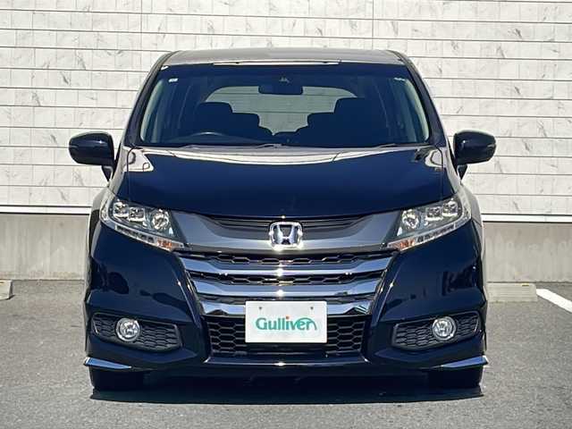 ホンダ オデッセイ アブソルート 山形県 2015(平27)年 7.5万km プレミアムヴィーナスブラックP ホンダセンシング/・SMBS(衝突軽減ブレーキ)/・誤発進抑制機能/・先行車発進お知らせ機能/・標識認識機能/・LKAS(車線維持支援システム）/・路外逸脱抑制機能/・ACC(アダプティブクルーズコントロール)/純正ナビ/（フルセグTV/DVD/Bluetooth/HDMI）/バックカメラ/ビルトインETC/純正フリップダウンモニター/パドルシフト/コーナーセンサー/アイドリングストップ/ハーフレザーシート/プッシュスタート