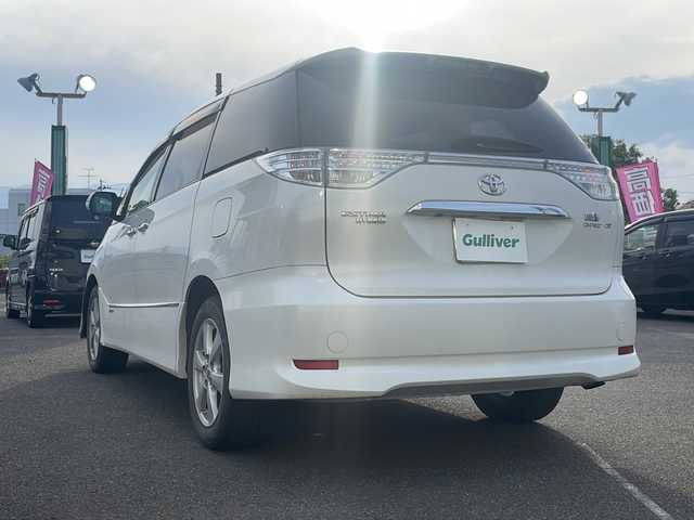 トヨタ エスティマ ハイブリッド G 福島県 2012(平24)年 15.2万km ホワイトパールクリスタルシャイン 4WD/純正HDDナビ/（AM/FM/DVD/AUX)/バックカメラ/ワンセグTV/ETC/両側電動スライドドア/シートヒーター/パワーシート/後部座席用モニター/クルーズコントロール/キセノンライト/取扱説明書