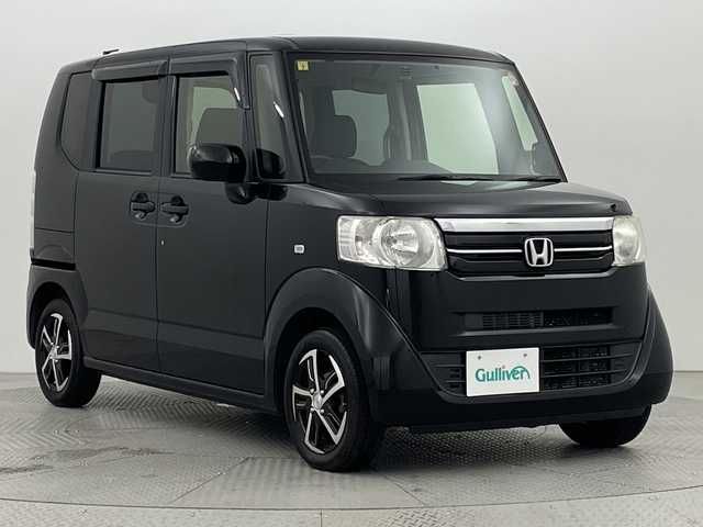 ホンダ Ｎ ＢＯＸ G 新潟県 2016(平28)年 4.5万km スマートブラック 禁煙車/社外メモリナビ/フルセグ/CN-HA01D/　CD/DVD/Bluetooth/スマートキー×２/オートエアコン/ドライブレコーダー/横滑り防止装置/ヘッドライトレベライザー/電動格納式ミラー/ドアバイザー/フロアマット