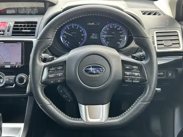 スバル レヴォーグ 1．6GT アイサイト Sスタイル 群馬県 2015(平27)年 12万km クリスタルブラックシリカ 社外SDナビ（AVIC-RZ09）/ターボ/4WD/バックカメラ/パワーシート（D席のみ）/クルーズコントロール/レーンキープアシスト/ダウンヒルアシストコントロール/衝突被害軽減ブレーキ/LEDヘッドライト/オートライト/フルセグTV/Bluetoothオーディオ/USB入力端子/純正フロアマット/純正18インチAW/革巻きステアリング/パドルシフト/アイドリングストップ/スマートキー/社外ETC/保証書/取扱説明書/スペアキー1本