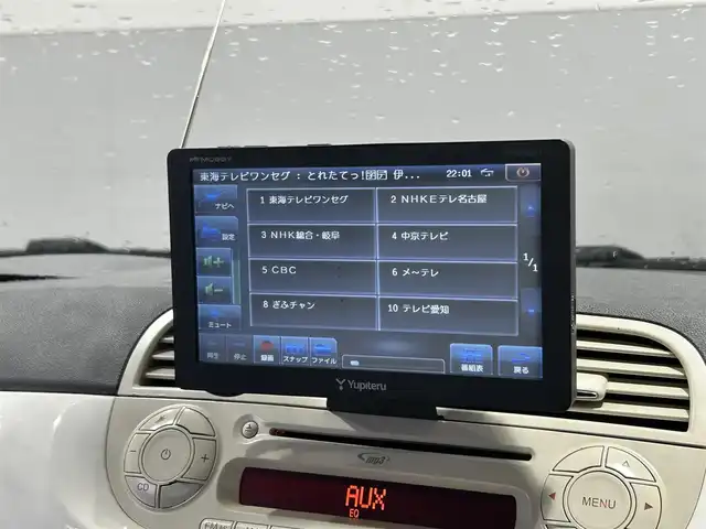 フィアット ５００ 1．2 8V ラウンジ 岐阜県 2008(平20)年 6.3万km ベージュ ガラスルーフ　/純正ホイール　/ETC　/ユピテル製ナビドラレコ機能付きTV　/純正オーディオ（CD・DVD・ラジオ）　/純正フロアマット　/リアフォグランプ　/パワーウィンドウ　/リモコンキー　/取扱説明書　/保証書　/ナビ取扱説明書