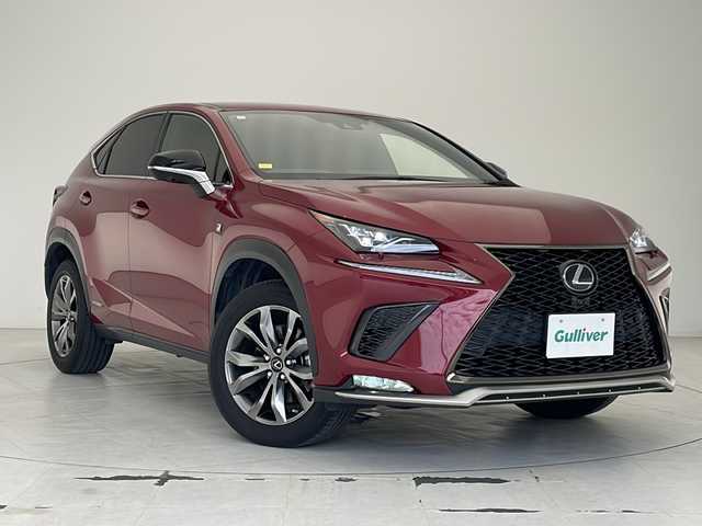 レクサス ＮＸ 300h Fスポーツ 沖縄県 2020(令2)年 4.1万km レッドマイカクリスタルシャイン 純正ナビ　/フルセグＴＶ　/パノラミックビューモニター　/前後ドライブレコーダー　/パワーバックドア　/赤レザーシート　/パワーシート　/エアシート　/シートヒーター　/ステアリングヒーター　/パドルシフト　/ＥＴＣ２．０