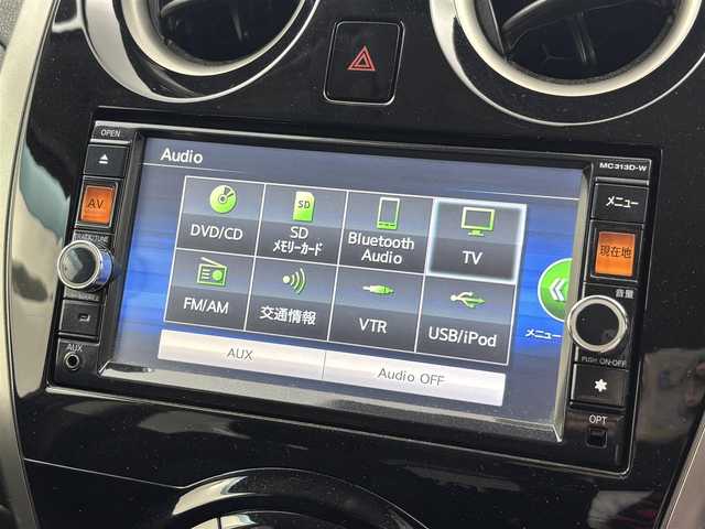 日産 ノート X エマージェンシーブレーキ 福井県 2014(平26)年 6.5万km オーロラモーヴ 純正ナビ/CD/DVD/Bluetooth/フルセグ/バックカメラ/全方位カメラ/スマートキー/横滑り防止装置/レーンキープアシスト