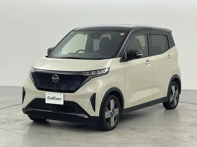 日産 サクラ G 福岡県 2022(令4)年 7.6万km フローズンバニラパール コネクトナビ／フルセグＴＶ　/全方位カメラ　/ビルトインＥＴＣ２．０　/前後ドラレコ　/プロパイロット　/エマージェンシーブレーキ　/レーンキープ　/ステアリングヒーター　/シートヒーター　/純正１５インチＡＷ　/ＬＥＤヘッドライト