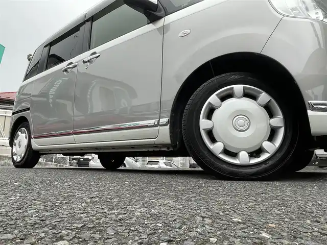 ダイハツ ムーヴ キャンバス G メイクアップ リミテッド　SAⅢ 宮城県 2019(令1)年 6.4万km パールホワイトⅢ/スムースグレーマイカメタリック 2トーン 4WD/社外ＳＤナビ/（ＦＭ／ＡＭ／ＣＤ／Ｂｌｕｅｔｏｏｔｈ）　/ワンセグテレビ　/衝突被害軽減装置　/全方位カメラ/バックカメラ/両側パワースライドドア　/アイドリングストップ　/横滑り防止装置　/オートマチックハイビーム/オートライト/LEDライト/ドライブレコーダー（前方）/スマートキー/プッシュスタート/ＥＴＣ/エンジンスターター/スタッドレス社外AW/（155/65R14/7mm）