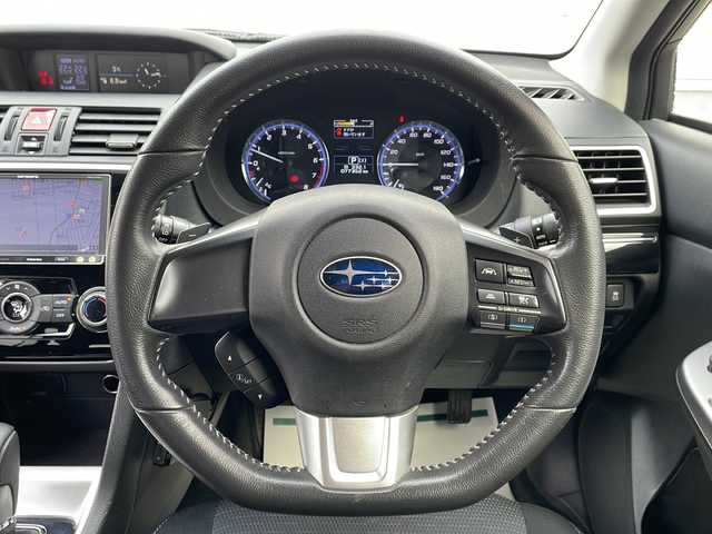 スバル レヴォーグ 1．6GT アイサイト 山形県 2014(平26)年 7.8万km アイスシルバーメタリック アイサイト/・プリクラッシュブレーキ（自動ブレーキ）/・レーンキープアシスト/・全車速追従機能付クルーズコントロール/・AT誤発進抑制制御/パドルシフト/社外ナビ/フルセグ/ETC/電動パーキングブレーキ/アイドリングストップ/LEDヘッドライト/プッシュスタート/スマートキーｘ２