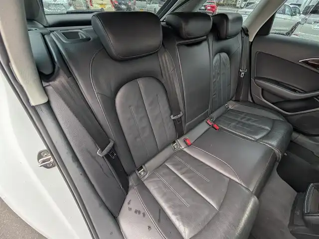 アウディ Ａ６ アバント 2．8 FSI クワトロ 福井県 2014(平26)年 7.3万km 白 ４WD/純正SDナビ/AM/FM/フルセグ/BT/バックカメラ/後席フリップダウンモニター/BOSEサウンドシステム/クルーズコントロール/横滑り防止装置/前後コーナーセンサー/アイドリングストップ/盗難防止装置/ビルトインETC/前席シートヒーター/前席パワーシート/シートメモリー/本革シート/パワーバックドア/純正フロアマット/純正18インチAW/キセノンヘッドライト/Rフォグ/スマートキー