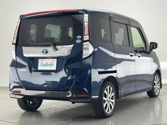 トヨタ タンク カスタムG－T 愛知県 2017(平29)年 7.3万km レーザーブルークリスタルシャイン 純正９型ナビ　フルセグＴＶ　ＤＶＤ　Ｂｌｕｅｔｏｏｔｈ　全方位カメラ　シートヒーター　両側パワースライドドア　スマアシ　衝突軽減　クルーズコントロール　ＬＥＤオートライト　フォグランプ　ＥＴＣ　禁煙車