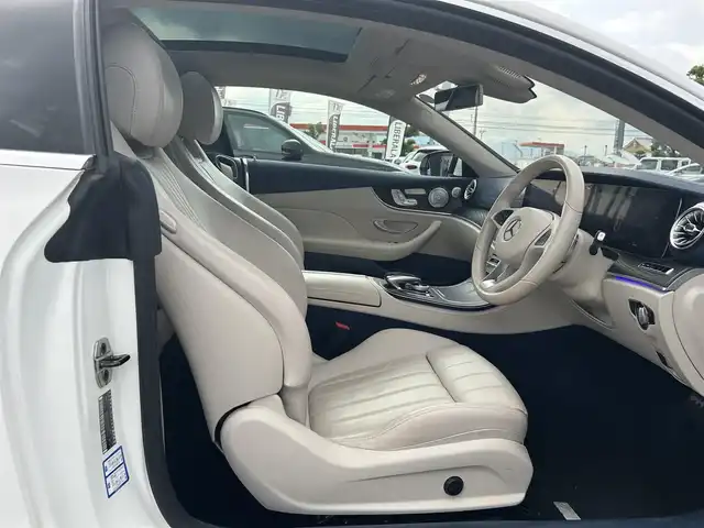 メルセデス・ベンツ Ｅ２００ クーペ スポーツ 滋賀県 2018(平30)年 4.9万km 白 Burmester/SR/レザーシート／シートヒーター/純正ナビTV／BT／USB/３６０°カメラ/電動リアゲート/ACC/BSM/LKA/HUD/純正１９インチAW